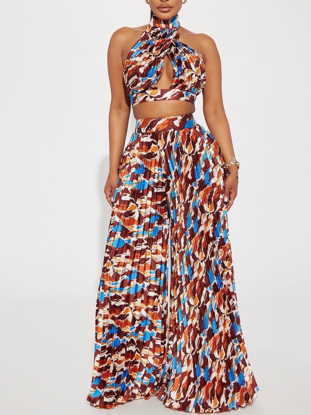 Pleated Pant Set